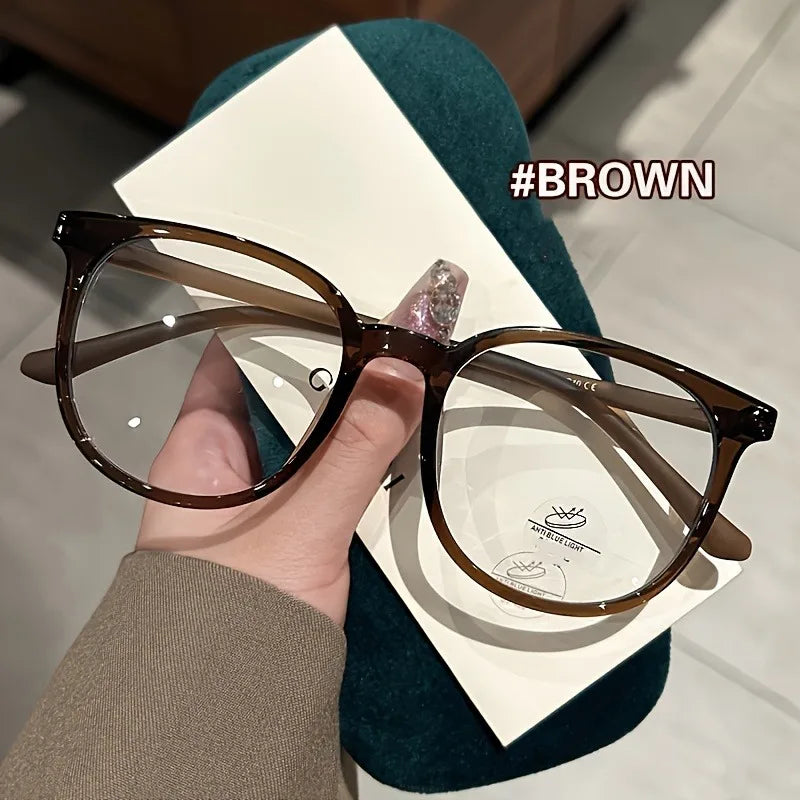 Vintage-Inspired Square Frame Clear Lens Fashion Glasses  Plastic Frames for Women Men Computer Reading Use