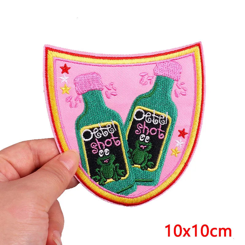 Netherland Oeteldonk Emblem Embroidery Patch Iron On Patches For Clothes DIY Star Heart Carnival For Netherland Embroidery Patch