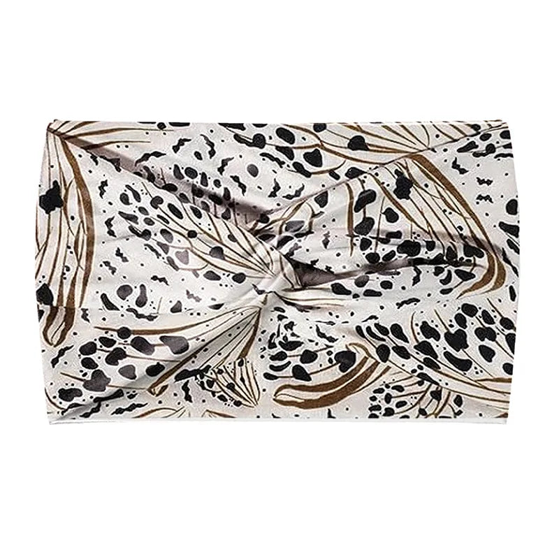 Widening 18CM stretch printed sports sweatband headband headscarf hairband
