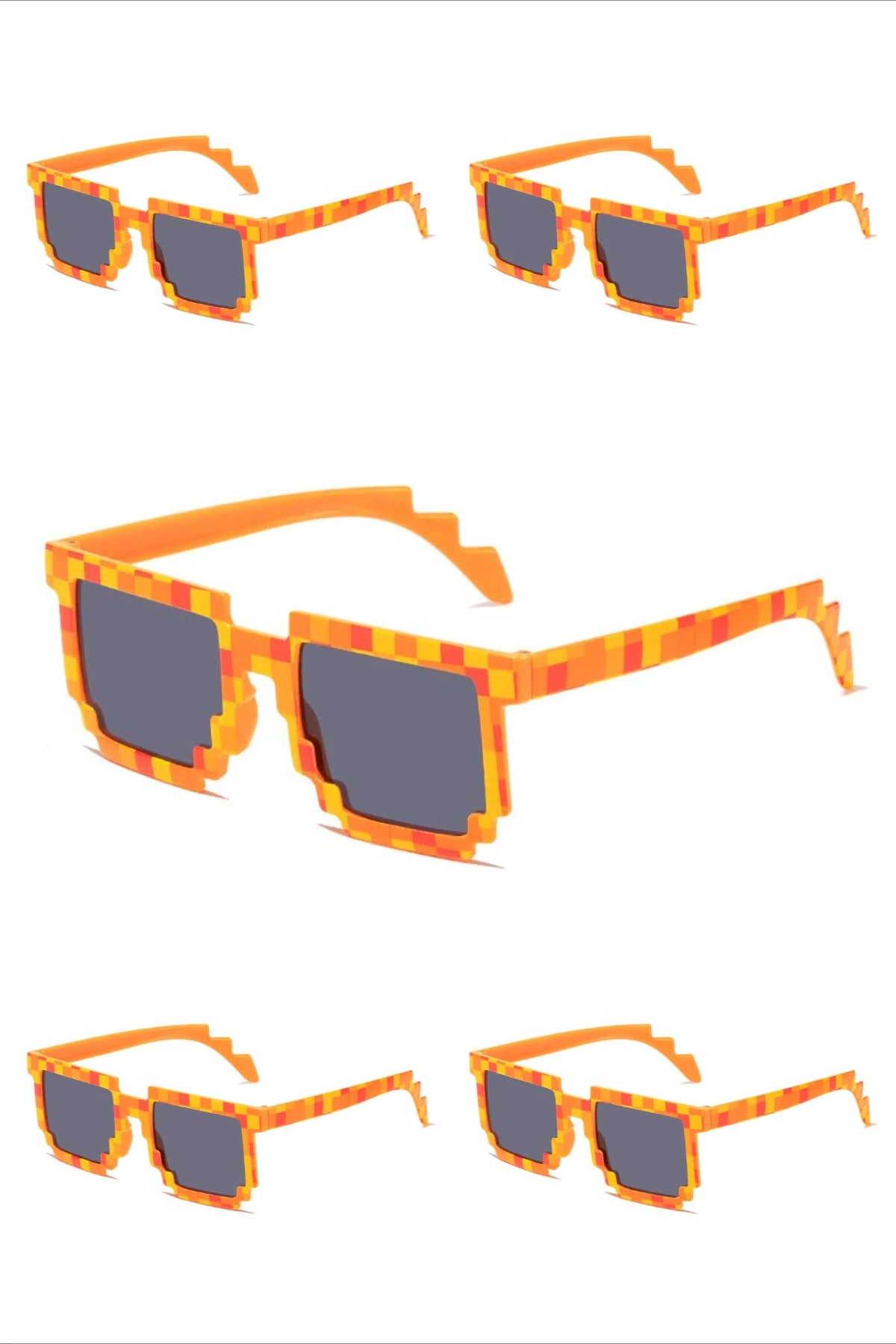 5PCS New Mosaic Glasses Fashion Trend My World Personalized Pixel Sunglasses