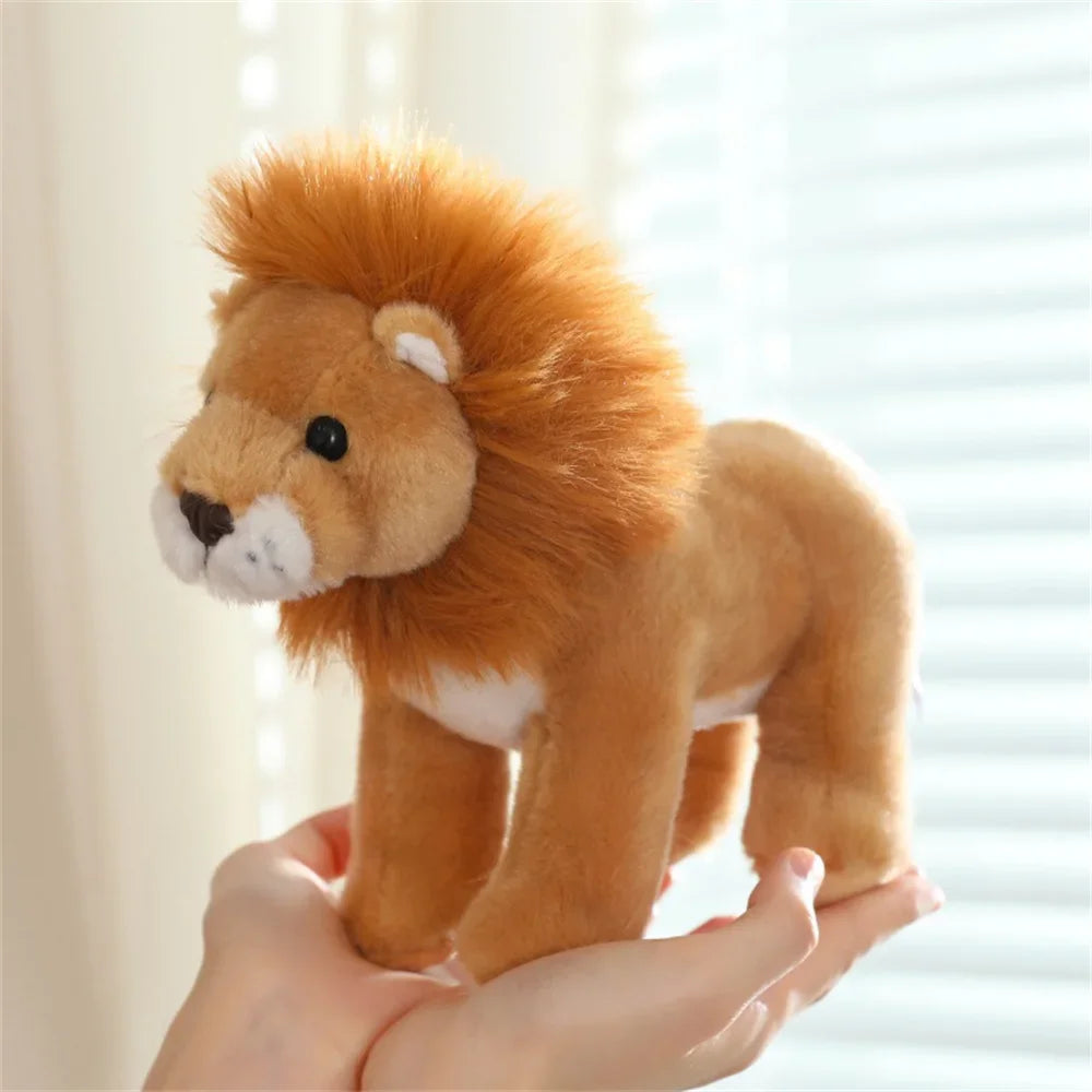 20cm Forest Standing Animals Plush Toy Cute Giraffe Lion Fox Tiger Birthday Gift  Accompany Appease Dolls Christmas pre