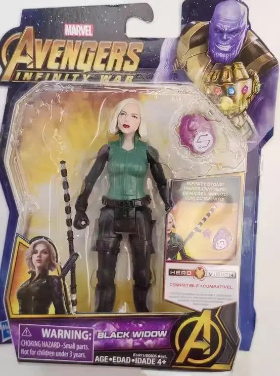 Original Hasbro MARVEL The Avengers SCARLET WITCH/Captain America/BLACK WIDOW/HULK/FALCON/ROCKET RACCOON&GROOT Anime Figure Toy