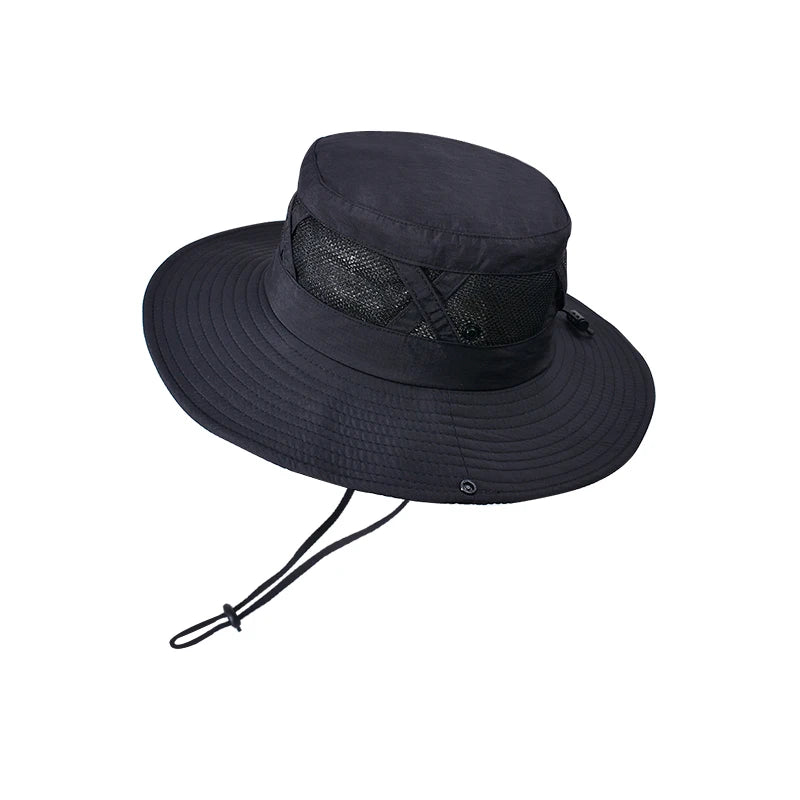 Xinbaoguan 100% Nylon Spring/Summer Big Eaves Breathable Sunshade Fisherman Hat Men's Sunscreen Sun Hat Fishing Hat