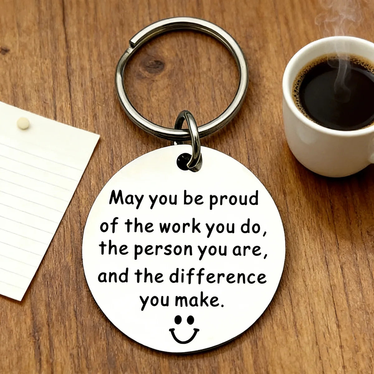 Proud of You Keychain - May You Be Proud of the Work You Do | Encouragement Gift for Friends/Colleagues