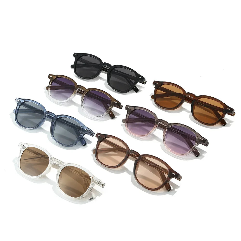 JNPCXI New Vintage Round TR90 Sunglasses Women Luxury Oval Fashion Men Sun Glasses Oculus UV400