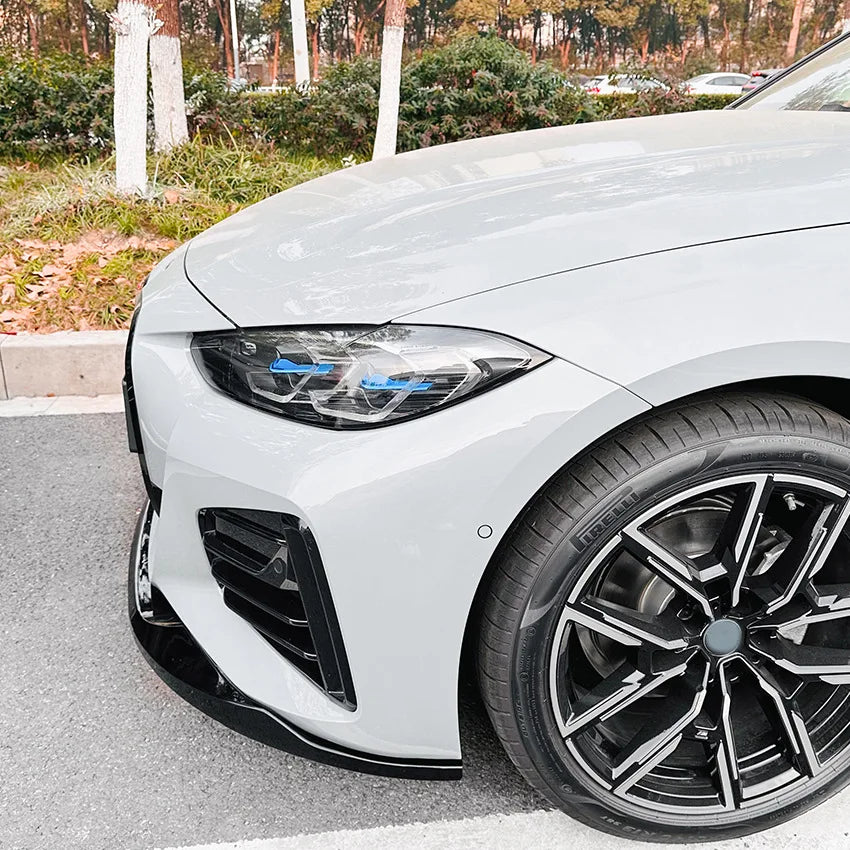 For BMW 4 Series G22 G26 420i 430i I4 M50 M Sport 2020-2025 Car Front Bumper Spoiler Lip Diffuser Splitter Body Kit Gloss Black