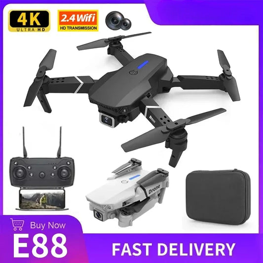 E88 Pro WIFI FPV Foldable Drone, Wide Angle 4K/1080P HD Camera, Height Hold