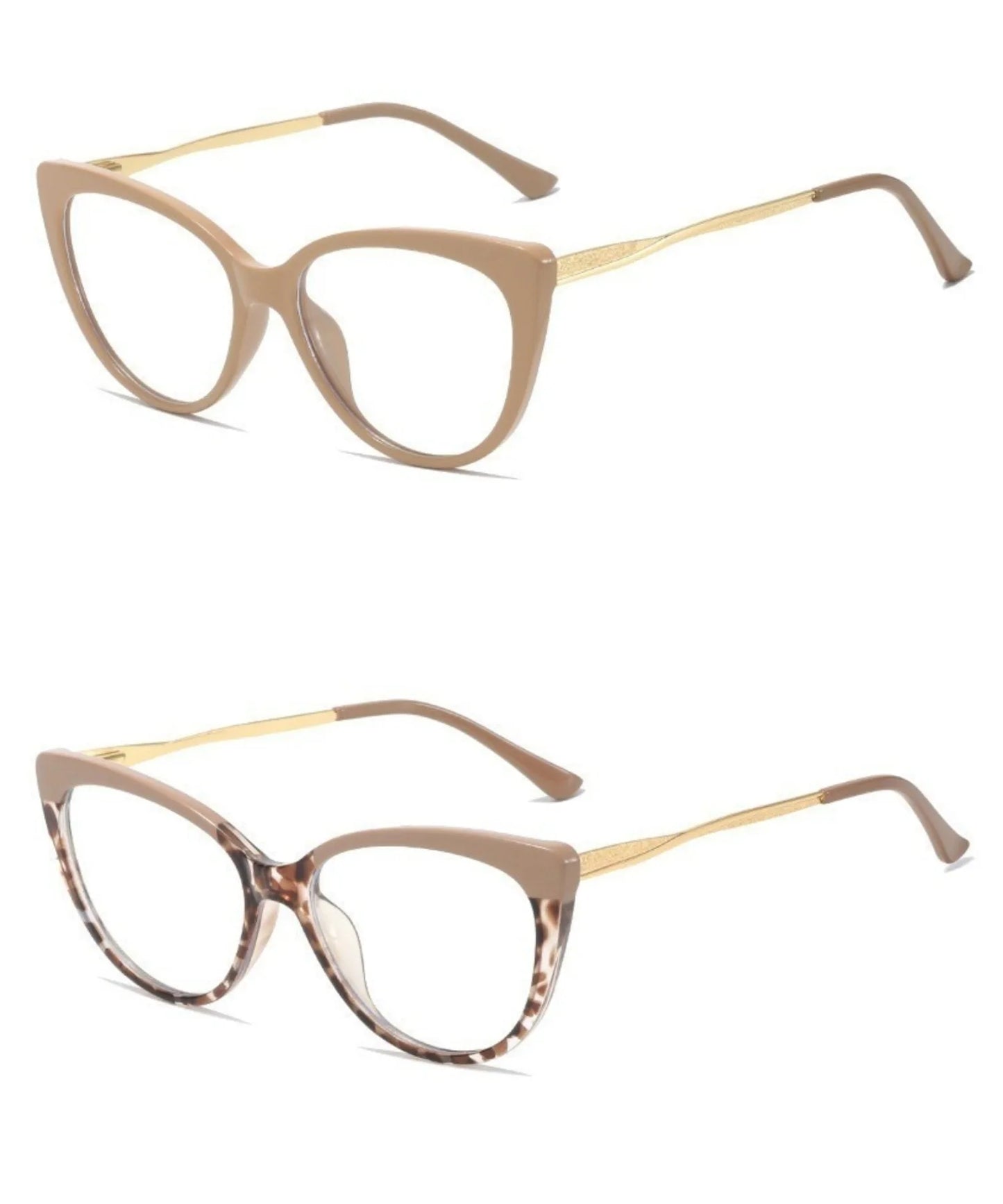 Metal Blue Light Blocking Lens Cat Eye Eyeglasses for Women Men Outdoor Fashion Eyewear