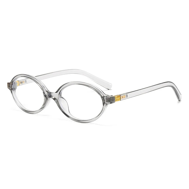 1pc Women'S Oval Frame Glasses, Sexy Retro Elegant Casual Temperament Spectacles for Daily Commute Party Street Style
