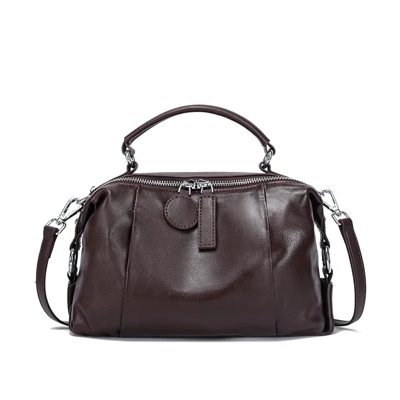 Women's Genuine Leather Handbag High Quality Bag Shoulder Bag Fashion Soft Cow Leather Handbag Lady Shoulder Bag Luxury New