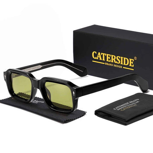 CATERSIDE Fashion Simple Men Sunglasses Roughly Framed Design Sun Glasses Women Outdoor Party Vacation Travel Driving Eyeglasses