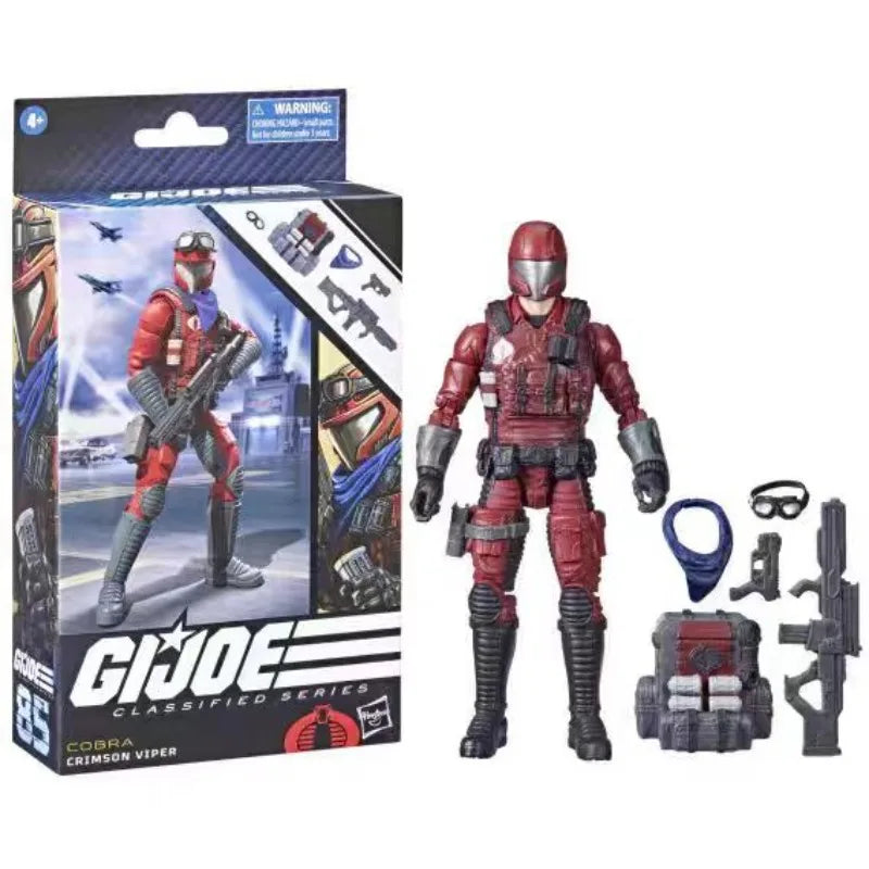 Original Hasbro G.I. Joe Classified Series COBRA 85 Crimson Viper Anime Figure Model Toys Ornaments