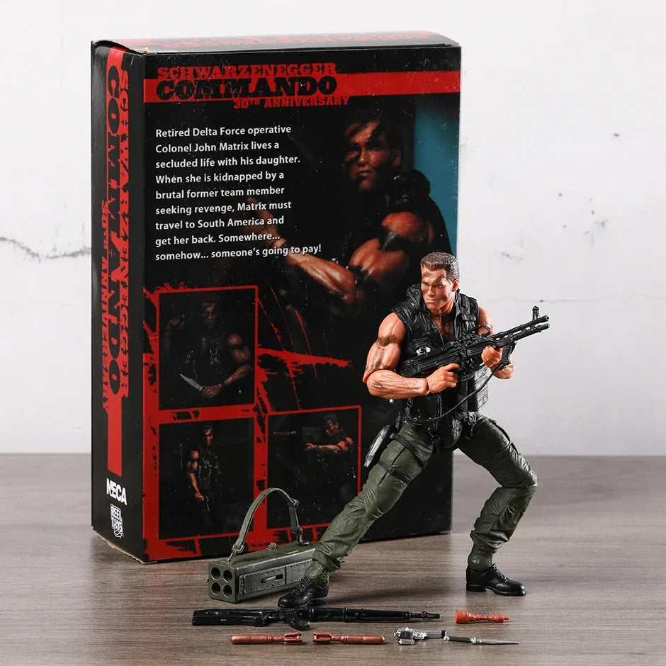 NECA Schwarzenegger Commando Action Figure Model Toys Creative Action Collection