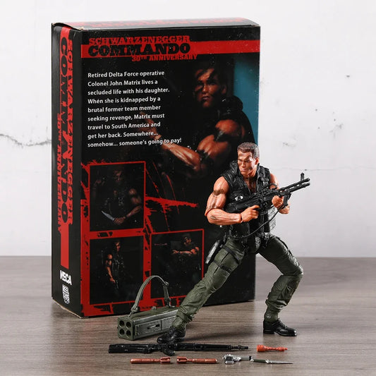 NECA Schwarzenegger Commando Action Figure Model Toys Creative Action Collection