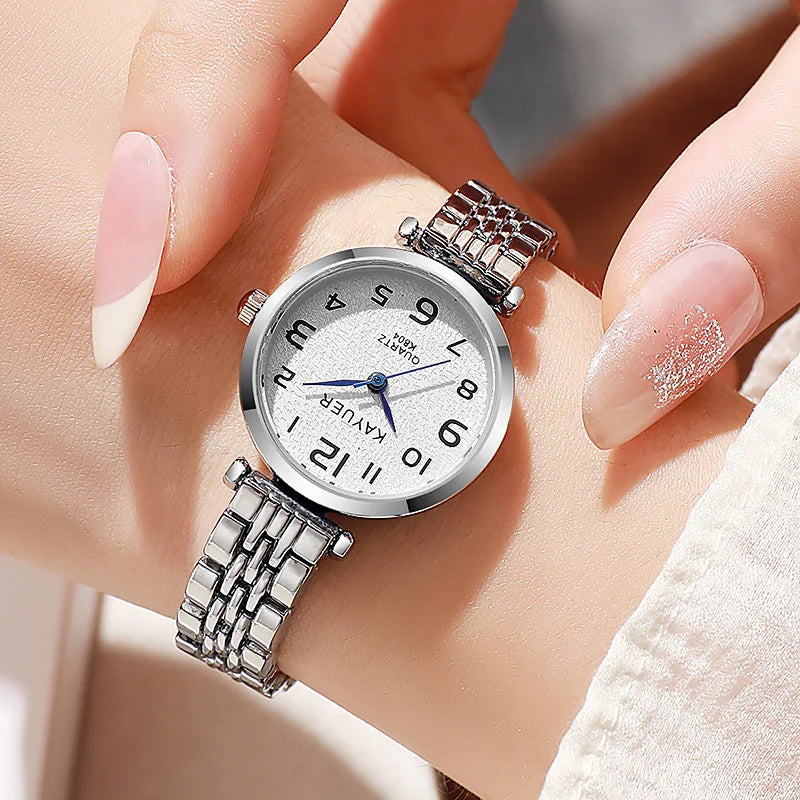Elegant Simple Round Dial Women Quartz Watch Vintage Watches Antique Watch Luxury Women Clock Ladies Gift Watches Accessories