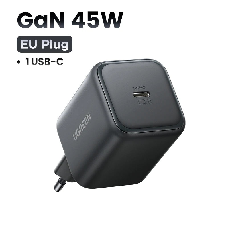 [EU Plug] 45W-20W GaN Charger PD3.0 PPS QC3.0 USB C Fast Charger iPhone Samsung