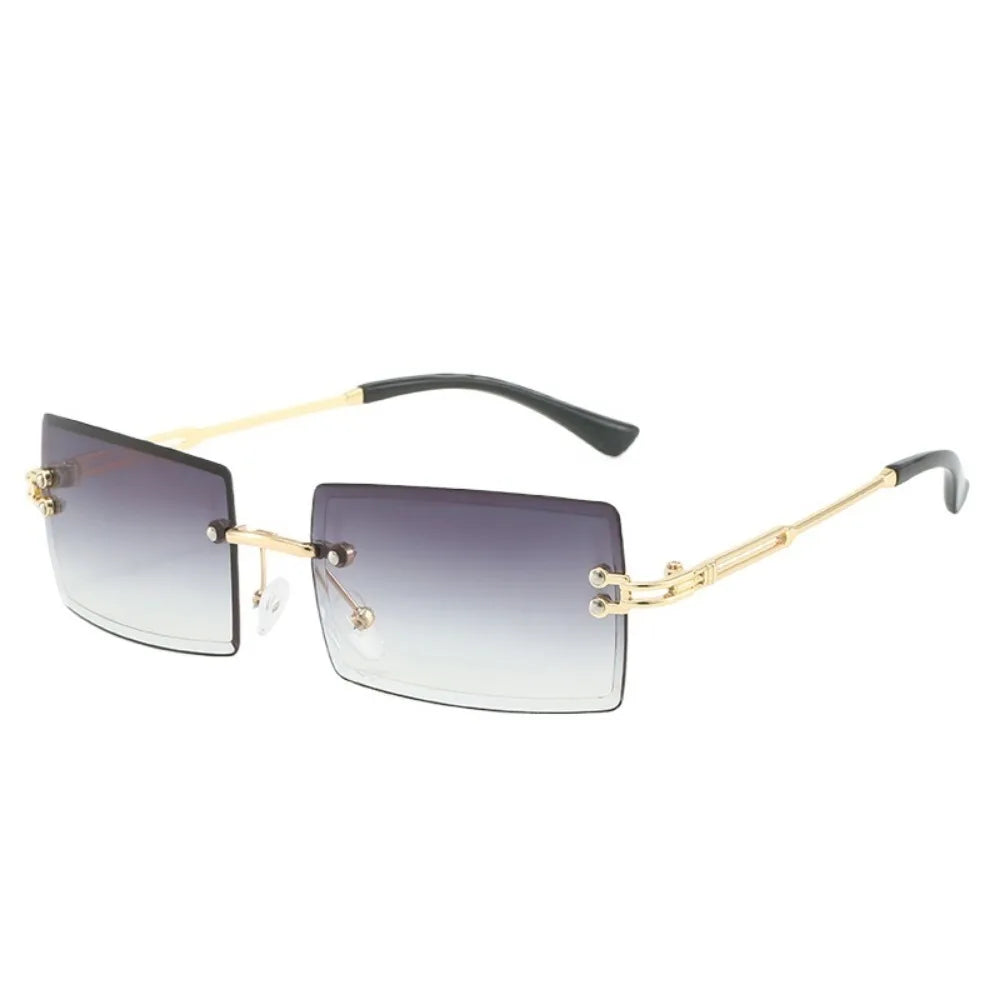 Frameless Trimmed Square Sunglasses Fashion Sunglasses Women European and American Trend Eyewear