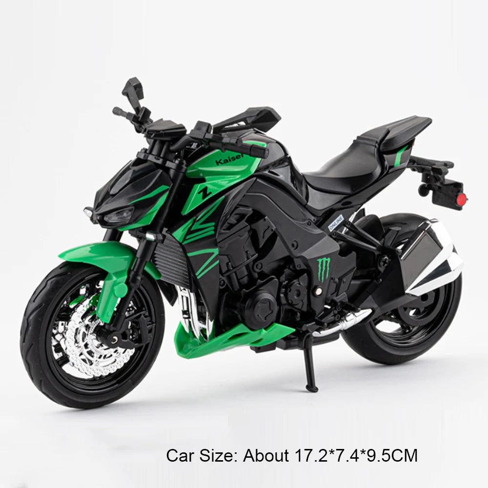 1:12 Kawasaki Z1000 Ninja 400 Alloy Diecast Motorcycle Model Toy Shock Absorption Front Wheel Steering Motorbick Boyfreiend Gift