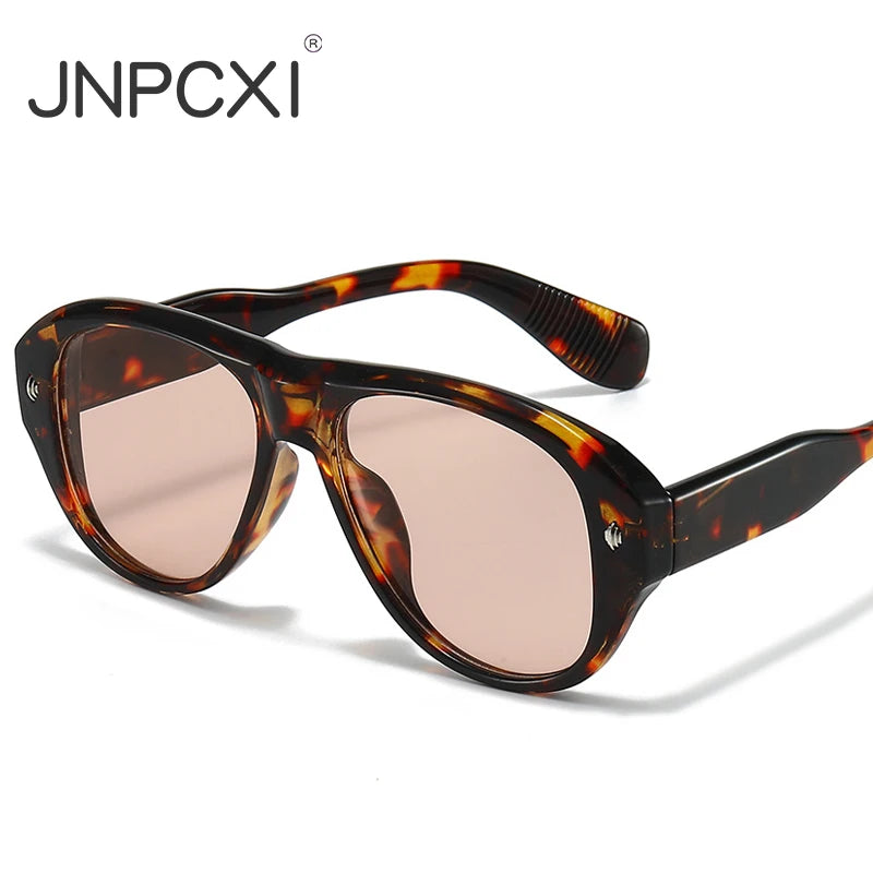 JNPCXI New Vintage Cat Eye Pilot Sunglasses for Women Men Black Retro Frame UV400 Sun Protection Fashion Shades Streetwear Style