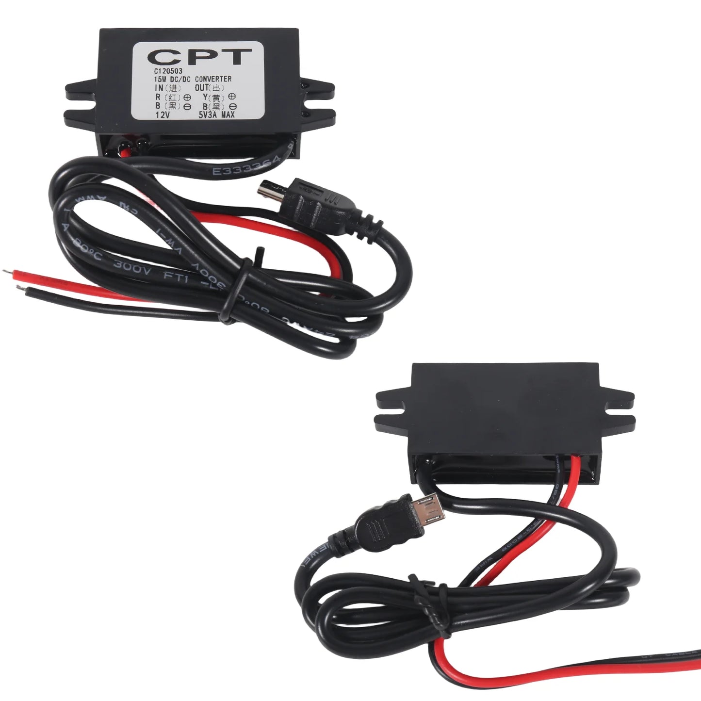 Waterproof 12V to 5V Converter DC-DC Step Down Module Power Adapter USB-A Female/Type C/dual USB/open Wire Connector