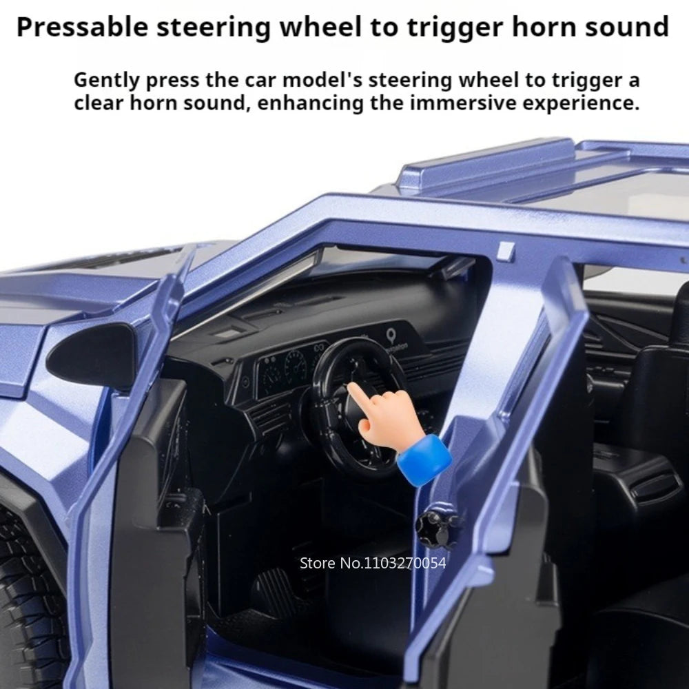 1:24 Rezvani Motors Model Toys Diecast Toys Doors Opened with Sound Light Pull Back Front Wheel Steering Vehice Boy Holiday Gift