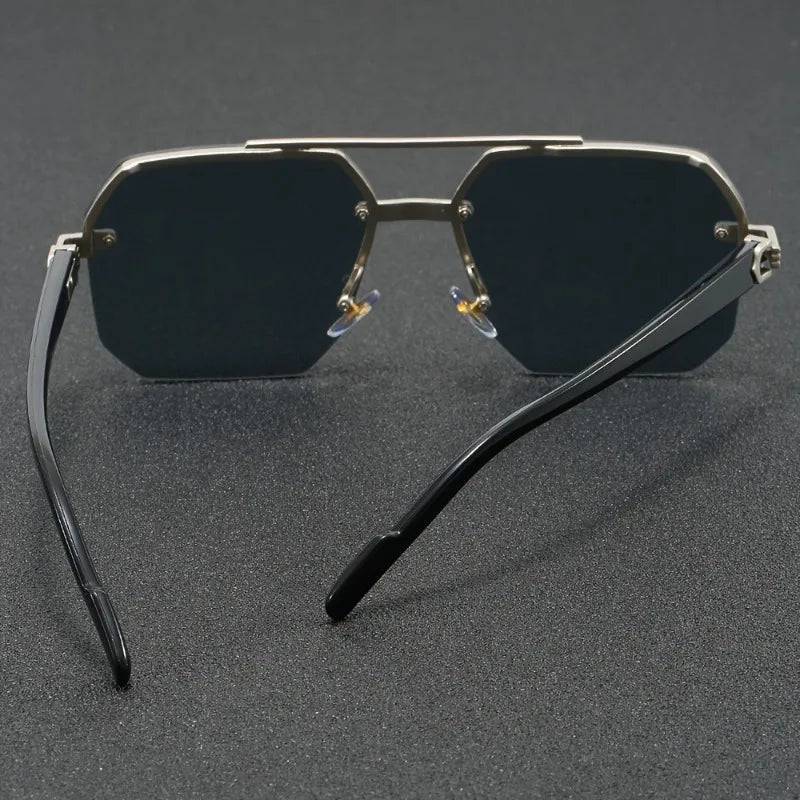 4PACK Men's and Women's Metal Half Frame Fashion Glasses Couple Party Casual Glasses Lover Gift Christmas Gift