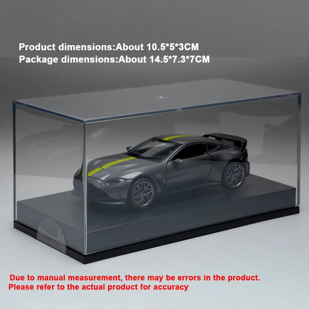 1:43 Scale Valkyrie V12 Miniature Model Alloy Diecast Car Toys Rubbre Tires Doors Opened Metal Body Vehice Gift with Acrylic Box