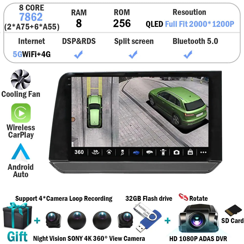10" Android 15 Car Stereo for Nissan Note 2021 2022 Radio Touch Screen Carplay+Auto GPS WIFI 4G Navigation Autoradio Head Unit