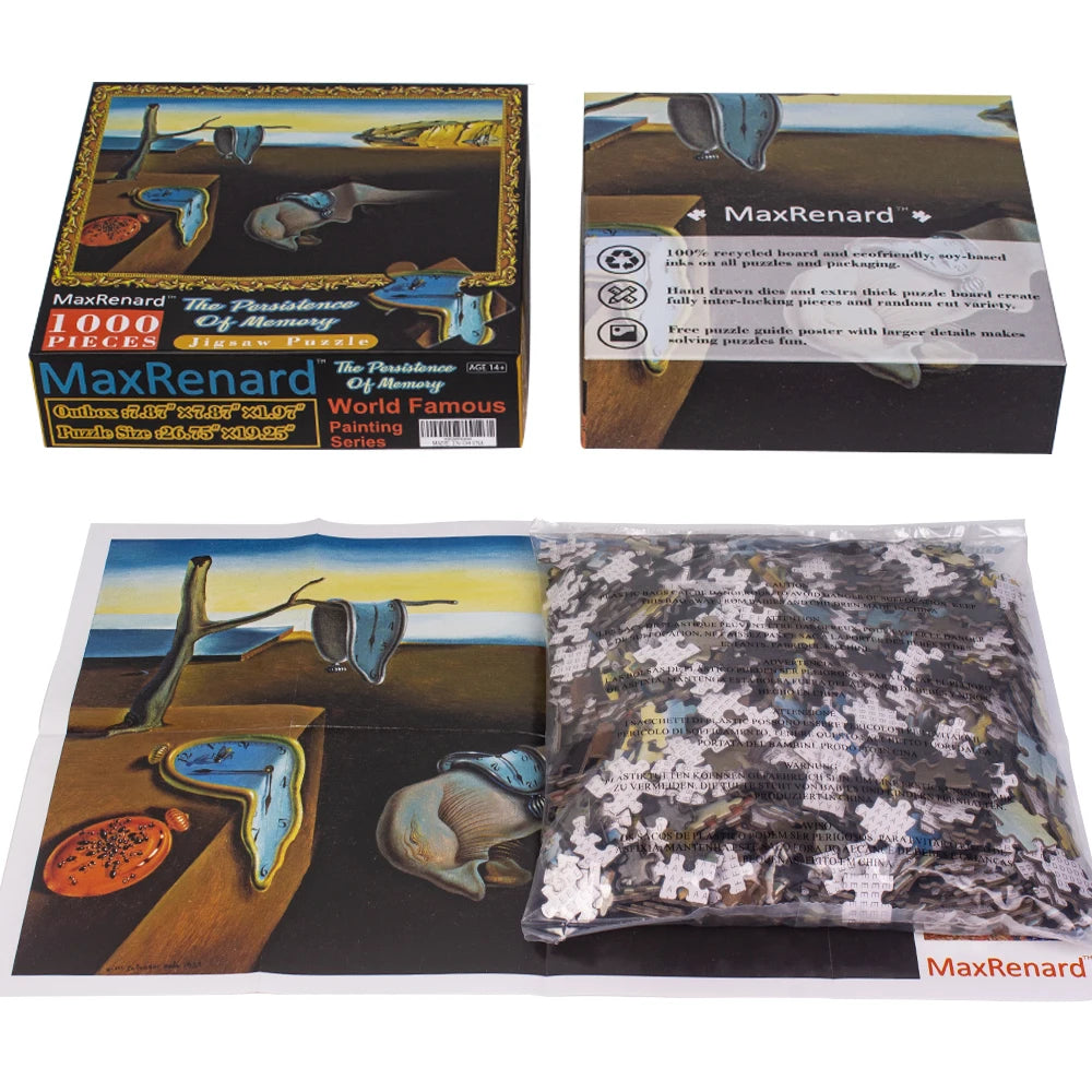 Jigsaw Puzzle 1000 Pieces for Adult Fine Art Collection Toy Salvador Dali The Persistence of Memory