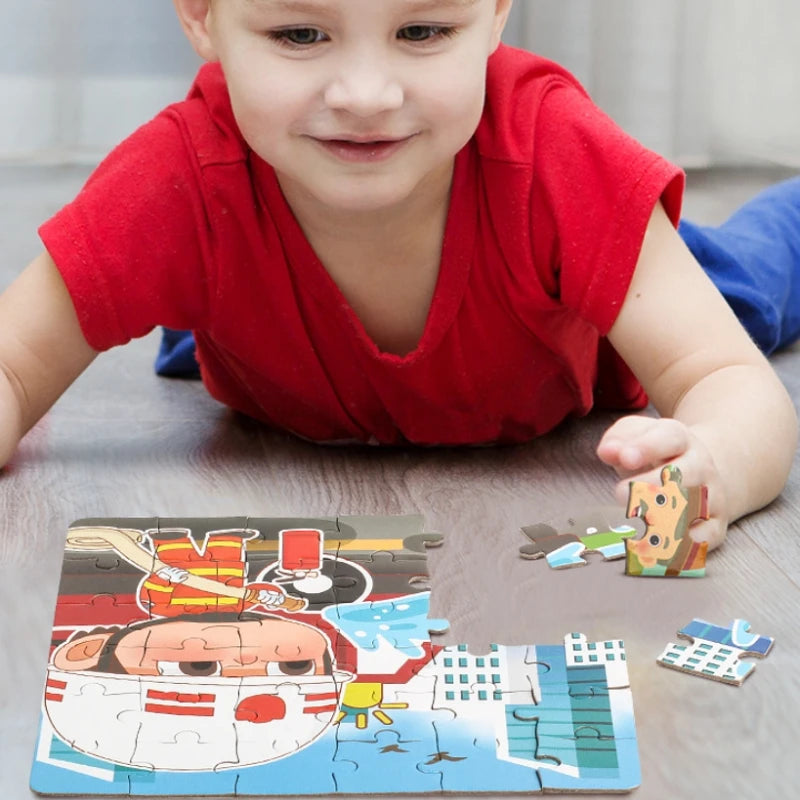 36 Pieces of Children's Paper Mini Cartoon Puzzles Educational Toys Kindergarten Prizes Birthday Gifts English Packaging