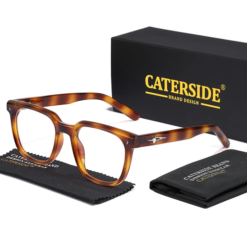 CATERSIDE Minimalist Anti Blue Light Glasses Men Brand Design TR90 Square Frames Eyewear Fashion Women Optical Eyeglass Frame