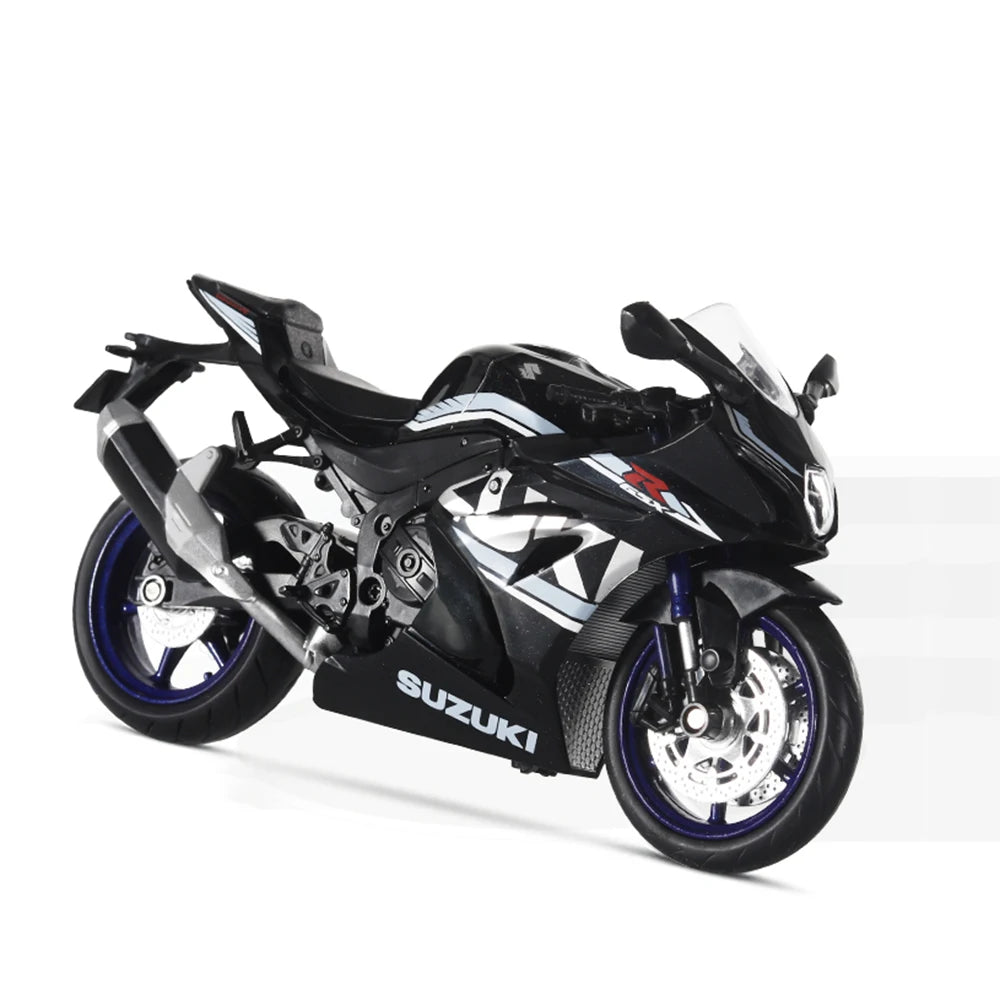1:12 SUZUKI GSX-250SR GSX-R1000R Alloy Motorcycle Alloy Diecasts Model Racing Toys Sound Light Rubber Tires Motorbike Kids Gifts