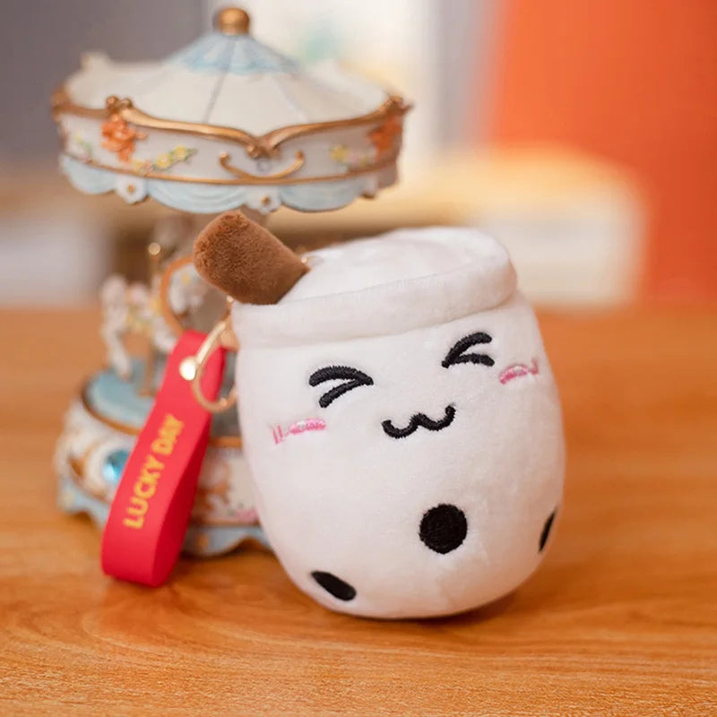 10CM Cute Small Mushroom Plush Toy Creative Stuffed Pendant Doll Red Mushroom Keychain For Kids Girls Holiday Gifts