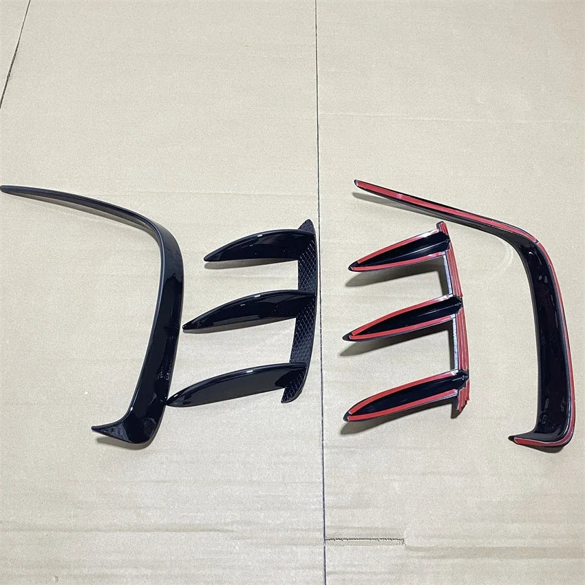 Hatchback Rear Bumper Lip Spoiler Side Canards Splitter Body Kits Gloss Black For Mercedes Benz A-Class W176 A45 AMG 2013-2018