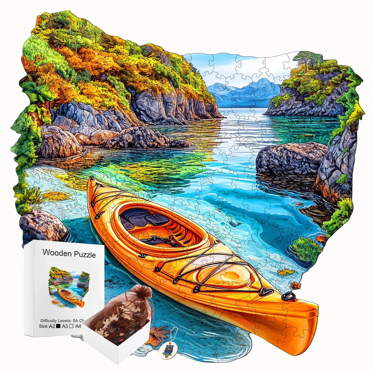 Forests and Lakes Wooden Jigsaw Puzzle Beautiful Wooden Decor Christmas and Halloween Gift Toy For Teen And Kid