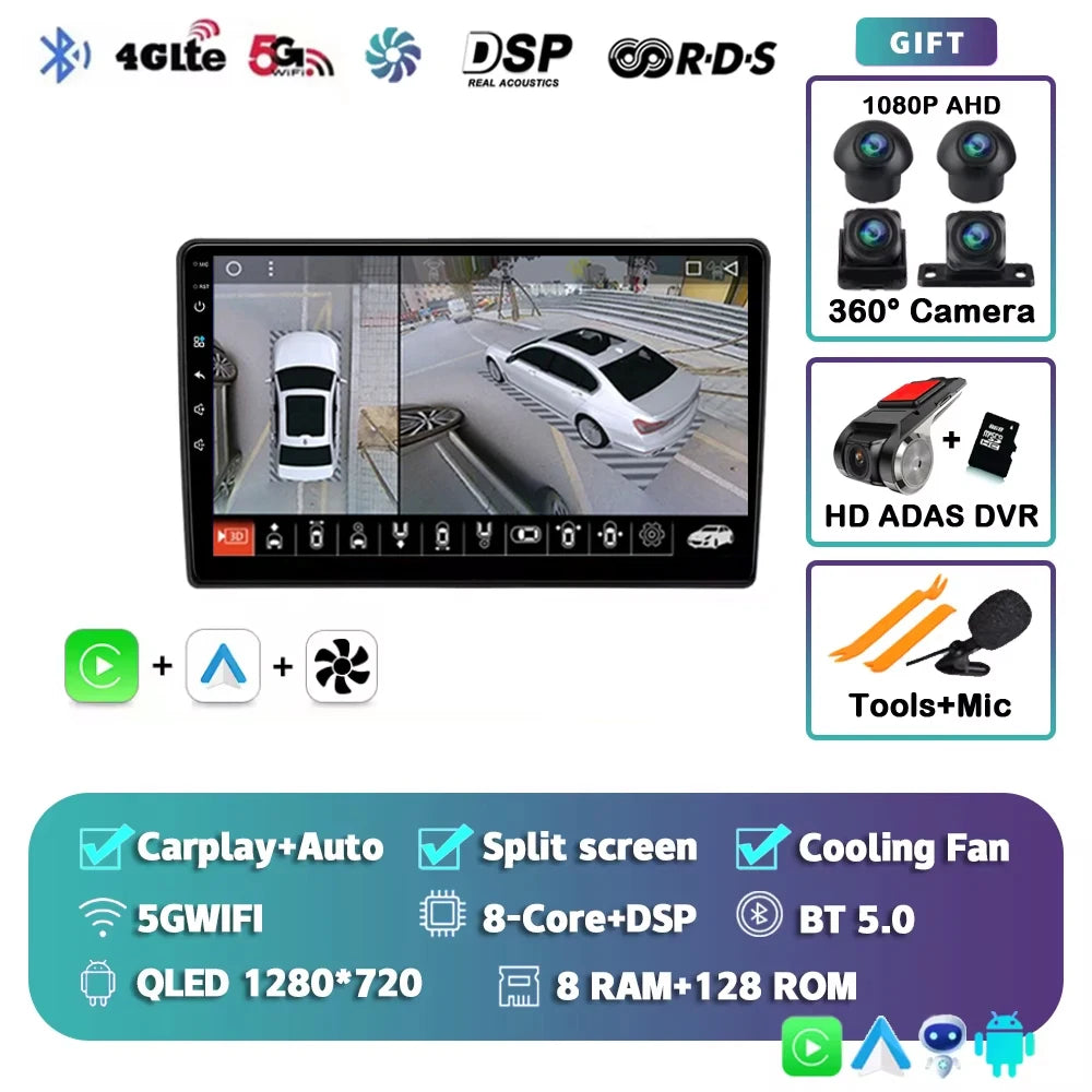 Android 15 Car Radio For Citroen Berlingo B9 Peugeot Partner Wireless Carplay Android Auto Stereo 4G Car Multimedia Player DSP 2
