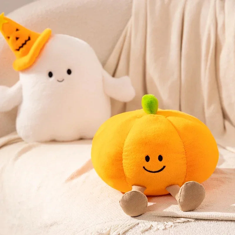 18~30cm Kawaii Halloween Pumpkin Ghost Plush Toy Plushie Soft Plant Stuffed Doll Holidays Props Decorative Throw Pillow for Kids