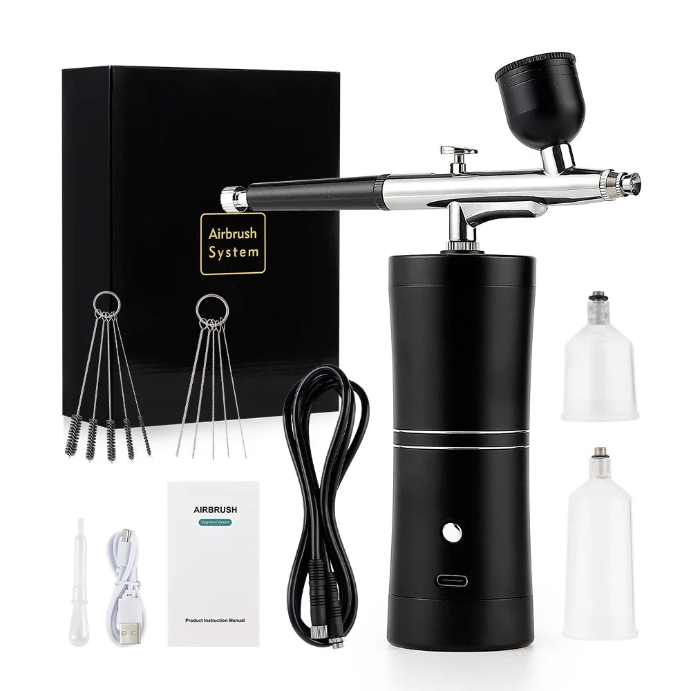 Top 0.3mm Portable Airbrush With 150cm Air Tube Cake Pastry Painting Sprayer Makeup Hair Dye Barber Nail Art Paint Spray Gun