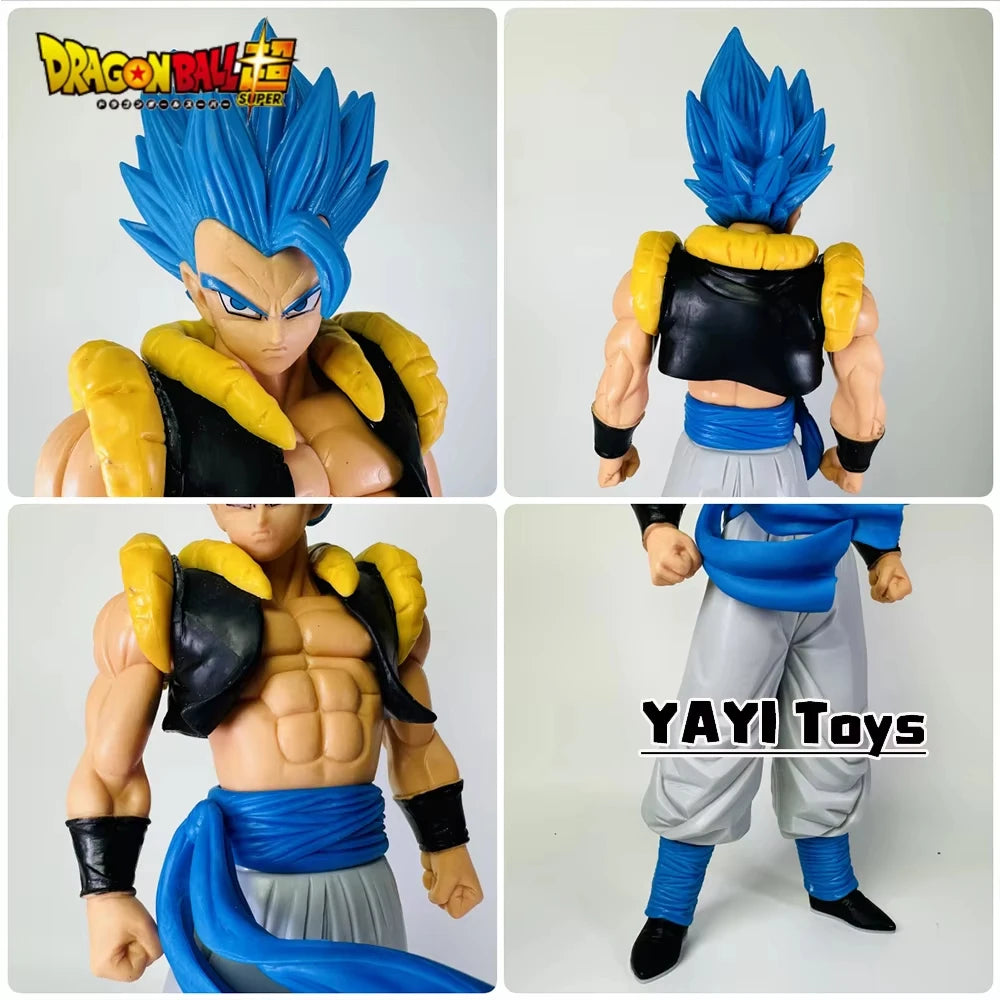 31CM Anime Dragon Ball Z Super Saiyan Blue Gogeta PVC Action Figure Model Toys Desktop Decoraction Children Birthday Gift