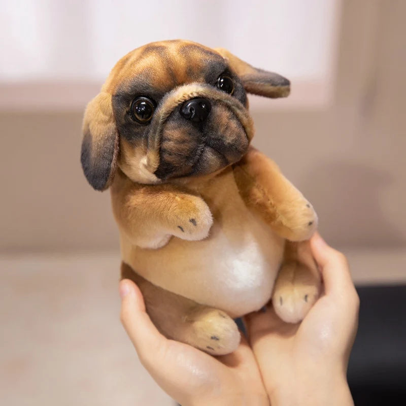 Realistic Poodle Pug Puppy Plush Toy Miniature Guinea Pig Stuffed Doggy Cute Fluffy Pet for Room Decor Children's Birthday Gift