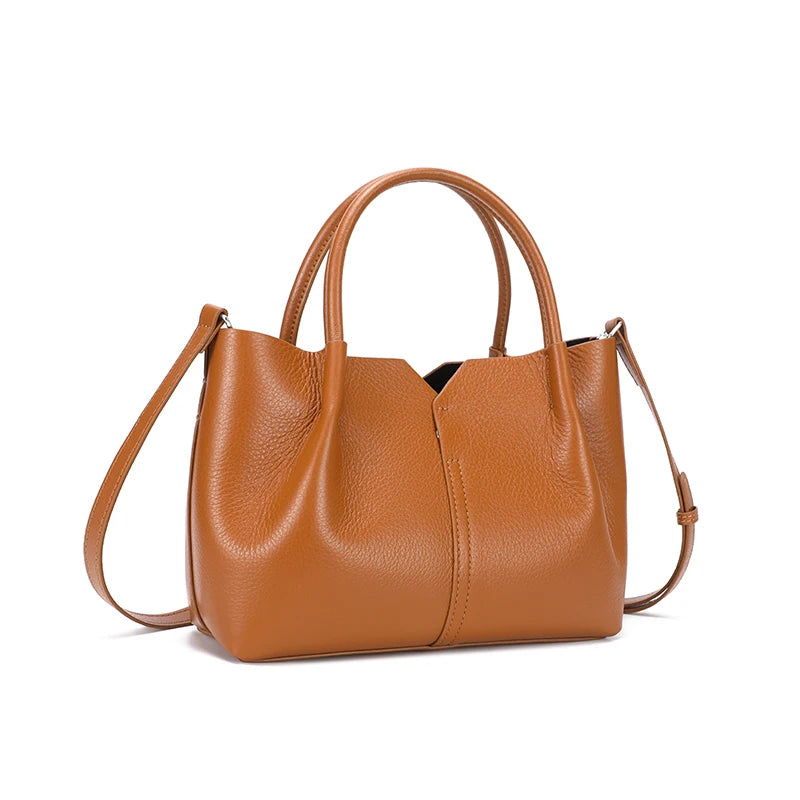 Winter New High-quality Cowhide Niche Design Crossbody Handbag Versatile Fashion Light Luxury Shoulder Bag Commuting Women's Bag