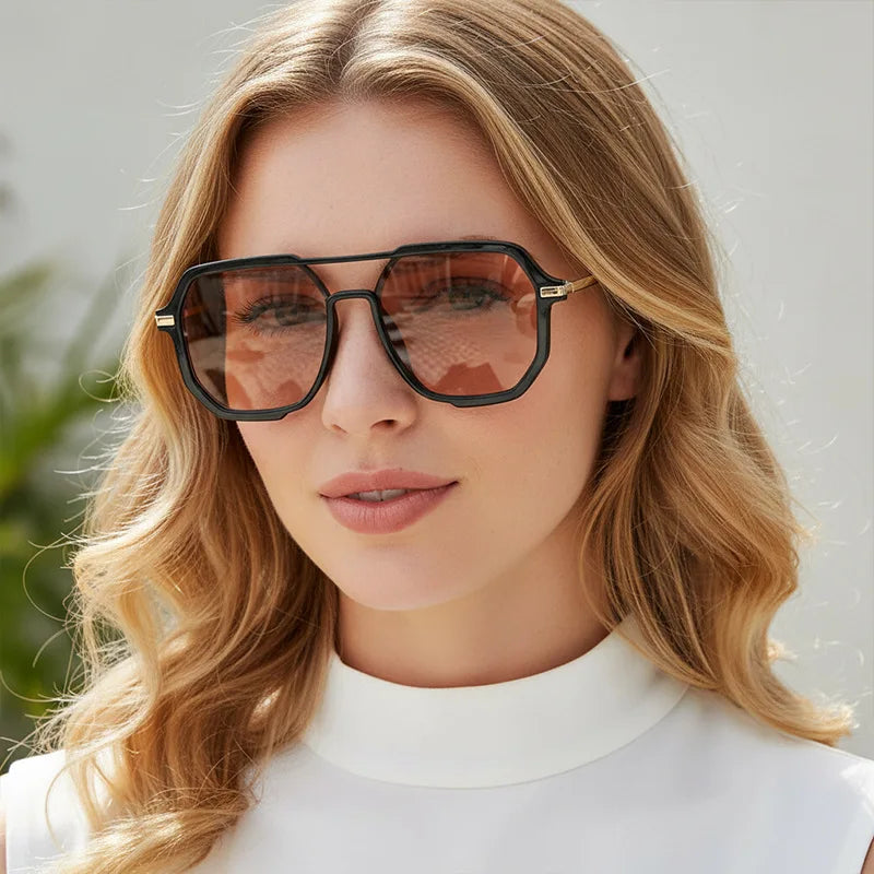 JNPCXI New 2026 Men Sunglasses Designer UV400 Pilot Sun Glasses Metal Temple Fashion Travel Shades Lunettes De Soleil Pour Homme