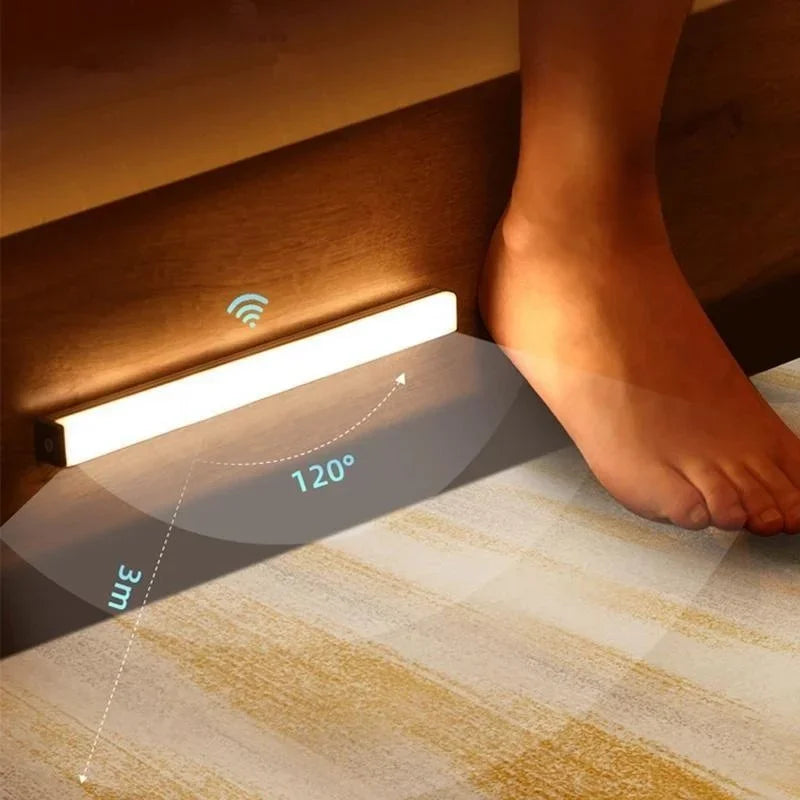 LED Night Light Motion Sensor Cabinet Light Night Lamp Under LED Magnetic Closet Light for Kitchen Cabinet Led