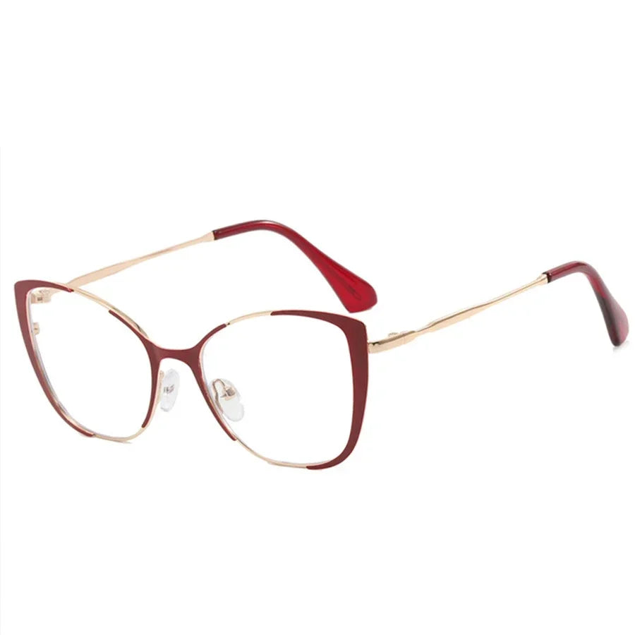 JNPCXI New Fashion Women Anti Light Blue Cat Eye Glasses Frame Retro Hight Quality Luxury Optical Computer Reading Eyeglasses