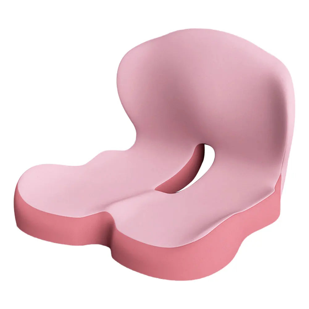 Pink Memory Foam L-Shaped Integrated OfficeChair Cushion Lumbar Support Car Seat