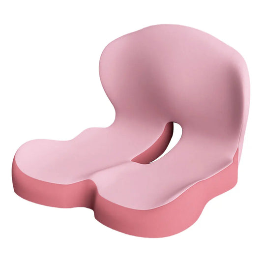 Pink Memory Foam L-Shaped Integrated OfficeChair Cushion Lumbar Support Car Seat