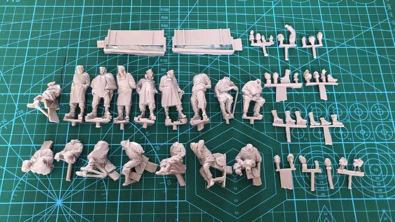 1/35 Die-casting Resin Model Assembly Kit, GK， Resin Soldier Model Toy, Unpainted
