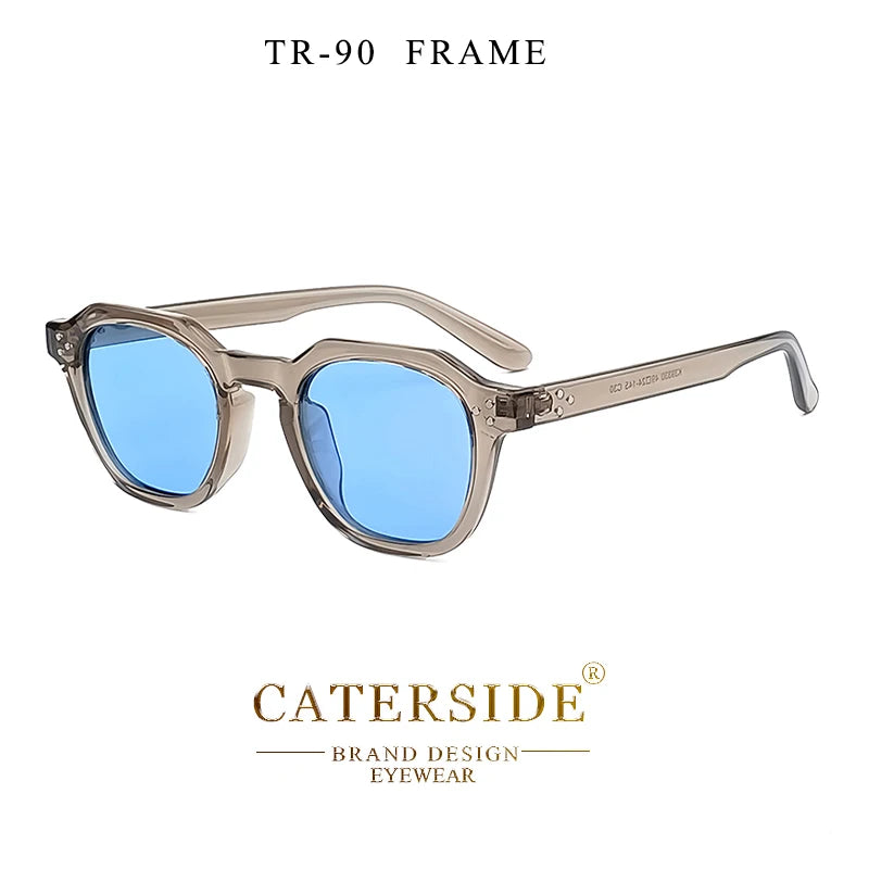 CATERSIDE Retro Polarized Men Sunglasses Acetate Temple / TR90 Frame Sun Glasses Women High Quality Sport Driving Travel Eyewear