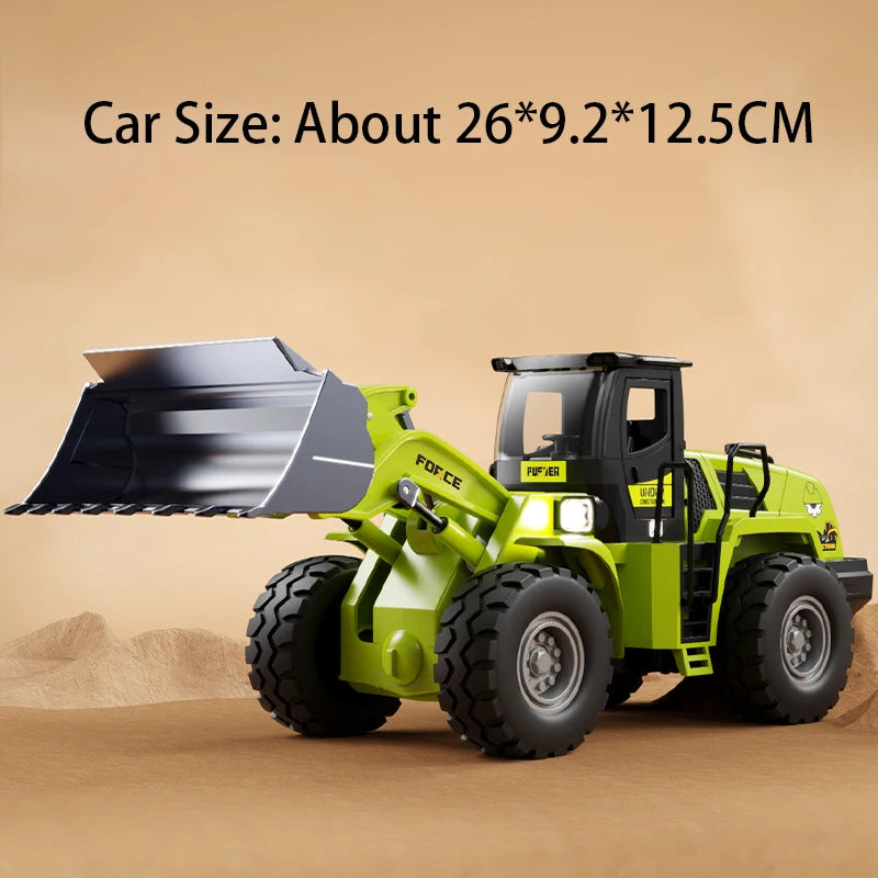 1:32 Alloy Engineering Forklift Diecast Model Toys Car with Spray Sound Light Front Wheel Steering Vehcies Kids Interactive Toys
