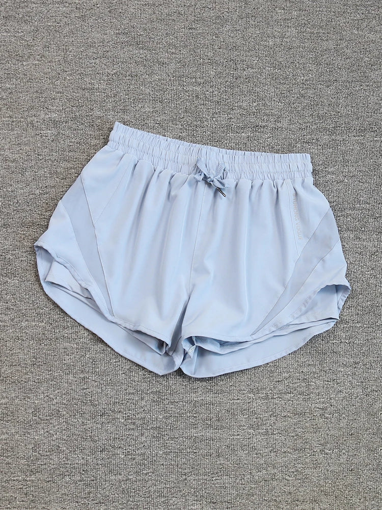 2024 summer cross-border foreign trade Fitness running exercise shorts women's breathable quick-drying anti-exposure short pants